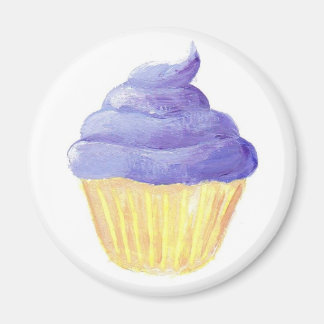 Purple Icing Cupcake Magnet