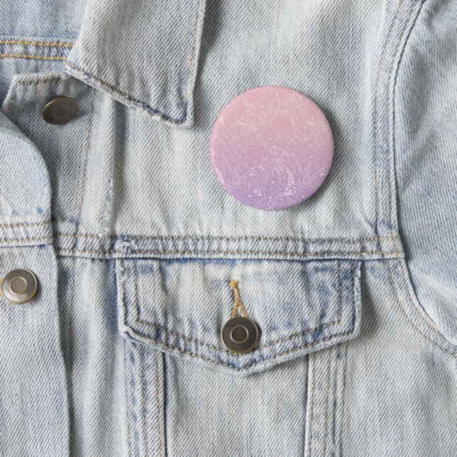 purple icy wind  6 cm round badge (In Situ)
