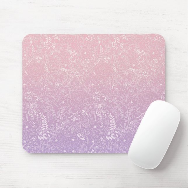 purple icy wind  mouse pad (With Mouse)