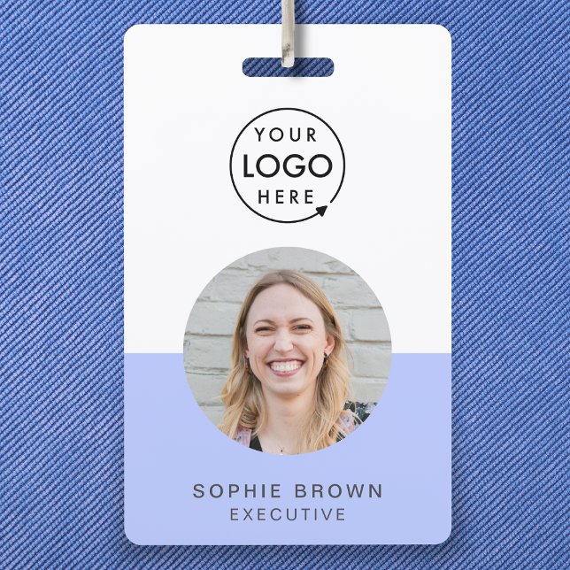 Purple ID Card | Modern Stylish Minimalist Photo Badge (Creator Uploaded)