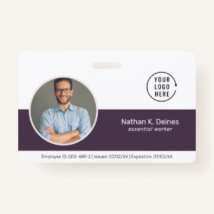 Purple ID   Employee Photo ID Company Security ID Badge