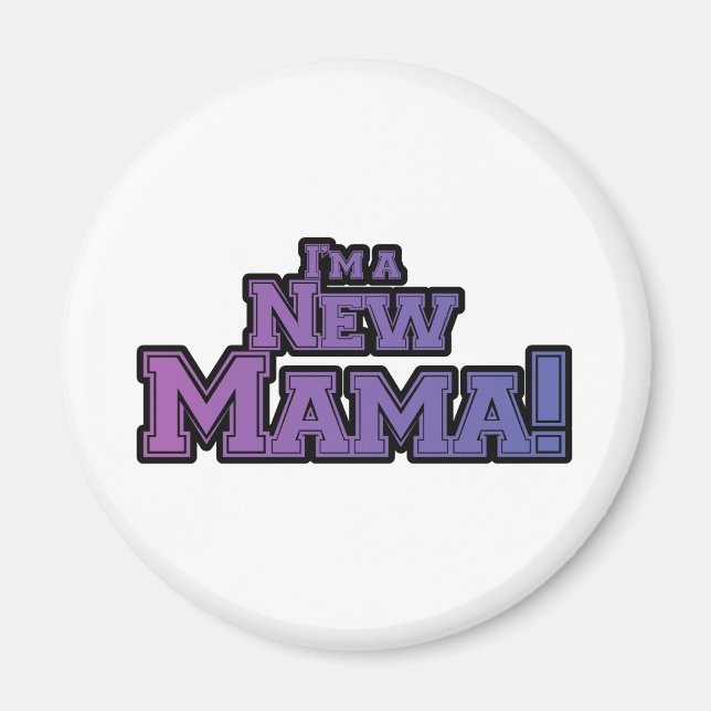 Purple I'm a New Mama Tshirts and Gifts Magnet (Front)