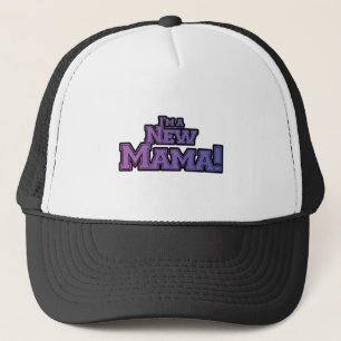 Purple I'm a New Mama Tshirts and Gifts Trucker Hat