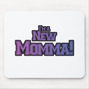 Purple I'm a New Momma Tshirts and Gifts Mouse Pad