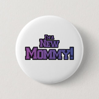 Purple I'm A New  Mummy Tshirts and Gifts 6 Cm Round Badge