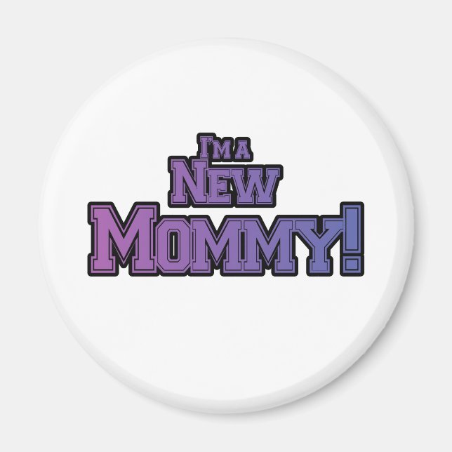 Purple I'm A New  Mummy Tshirts and Gifts Magnet (Front)