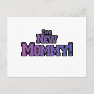 Purple I'm A New Mummy Tshirts and Gifts Postcard