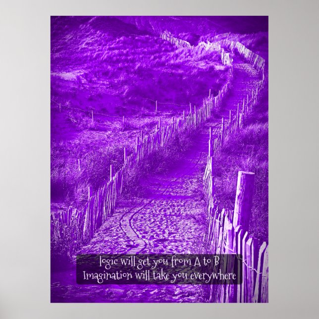 Purple - Imagination will take you everywhere Poster (Front)