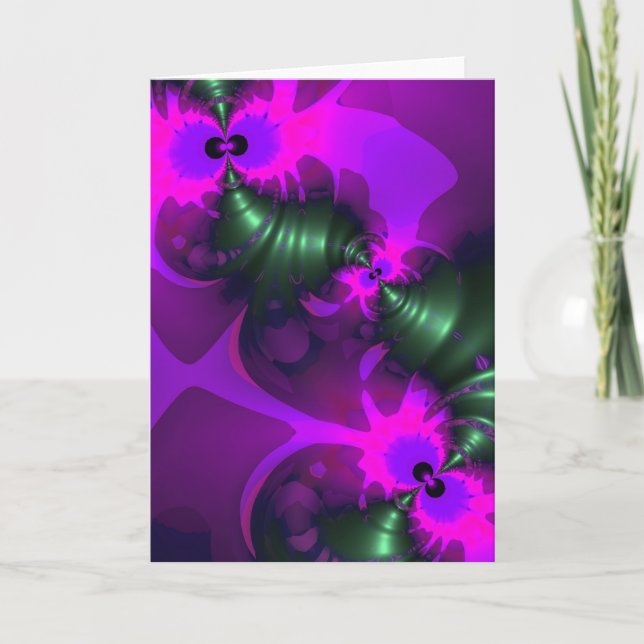 Purple Imp – Violet and Magenta Ribbons Card (Front)