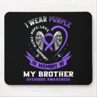Purple In Memory of Brother Drug Overdose Awarenes