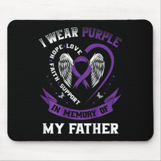 Purple In Memory Of Father Dad Pancreatic Cancer B Mouse Pad