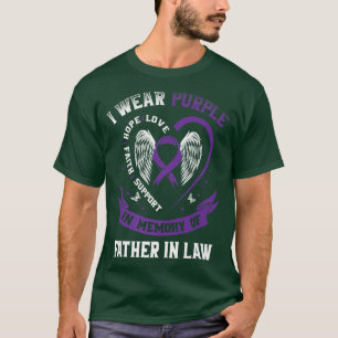 Purple In Memory Of Father In Law Epilepsy Awarene T-Shirt
