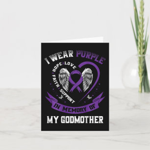 Purple In Memory Of Godmother Pancreatic Cancer Ba Card