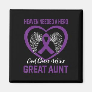 Purple In Memory Of Great Aunt Pancreatic Cancer A Magnet