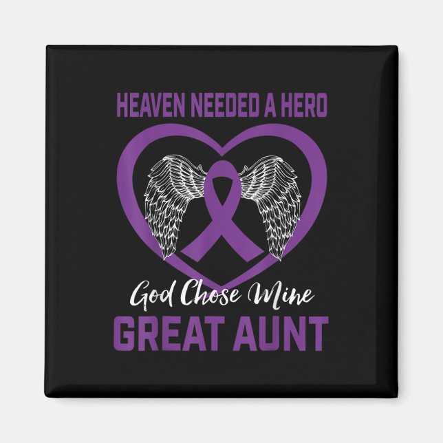 Purple In Memory Of Great Aunt Pancreatic Cancer A Magnet (Front)