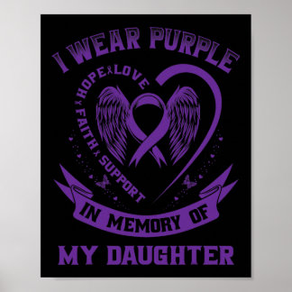 Purple In Memory Of My Daughter Pancreatic Cancer  Poster
