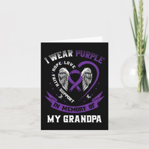 Purple In Memory Of My Grandpa Pancreatic Cancer A Card