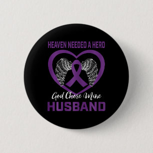 Purple In Memory Of My Husband Pancreatic Cancer A 6 Cm Round Badge