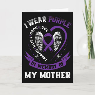 Purple In Memory Of My Mom Mother Epilepsy Awarene Card