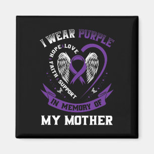 Purple In Memory Of My Mom Mother Epilepsy Awarene Magnet
