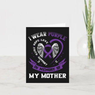 Purple In Memory Of My Mum Mother Epilepsy Awarene Card