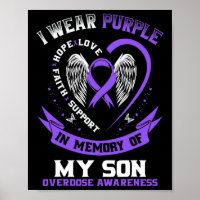 Purple In Memory Of My Son Drug Overdose Awareness