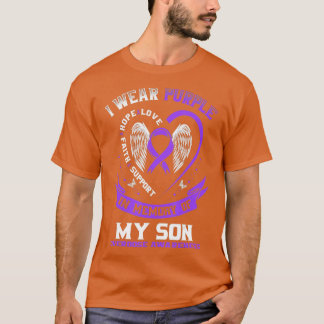 Purple In Memory of my Son Drug Overdose Awareness T-Shirt