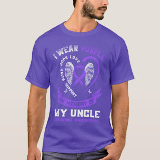 Purple In Memory of my Uncle Drug Overdose Awarene T-Shirt