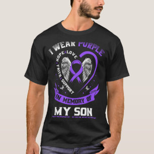Purple In Memory Of Son Drug Overdose Awareness T-Shirt