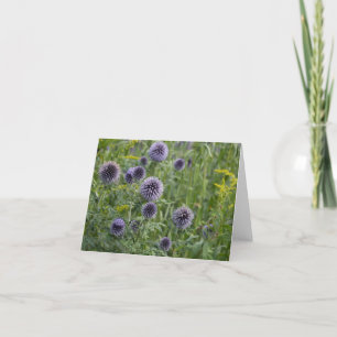 Purple in the garden thank you card