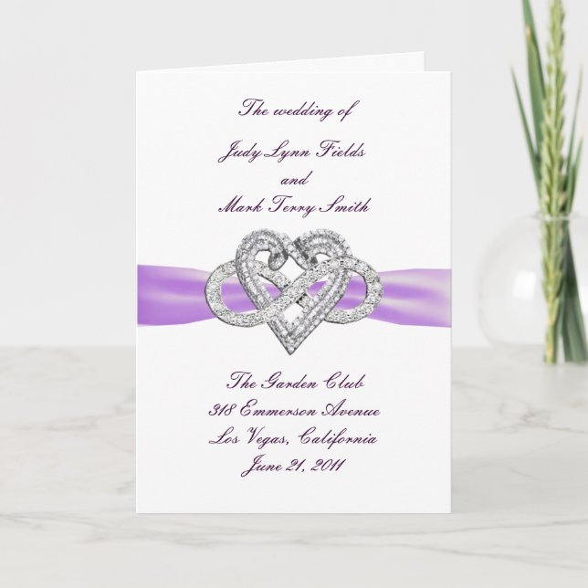 Purple Infinity Heart Program Card (Front)
