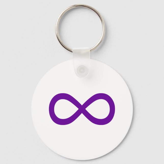Purple Infinity Symbol Key Ring (Front)