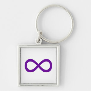 Purple Infinity Symbol Key Ring