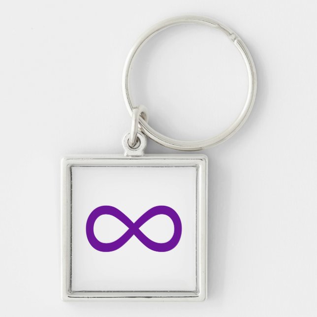 Purple Infinity Symbol Key Ring (Front)