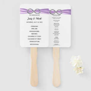 Purple Infinity Wedding Program Fans