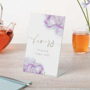 purple ink favours pedestal sign