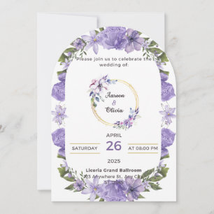 Purple Inspiration Wedding Invitation
