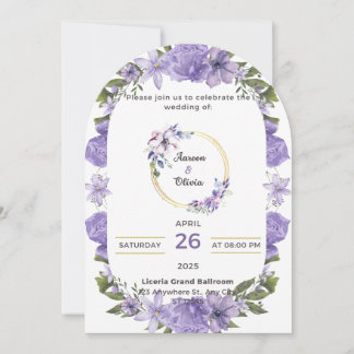 Purple Inspiration Wedding Invitation