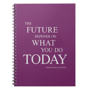 Purple Inspirational Motivational Quote Notebook
