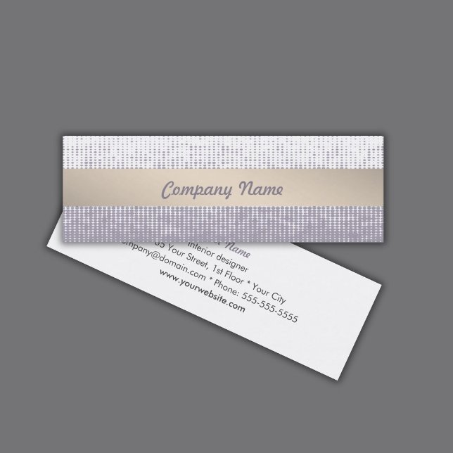 Purple Interior Designer Skinny Business Card (Creator Uploaded)