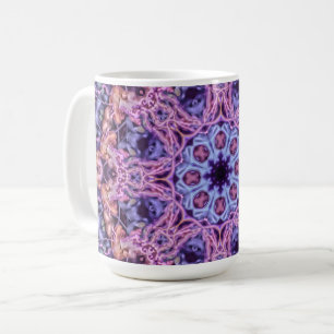 Purple Intricate Alien Kaleidoscopic Mandala Coffee Mug