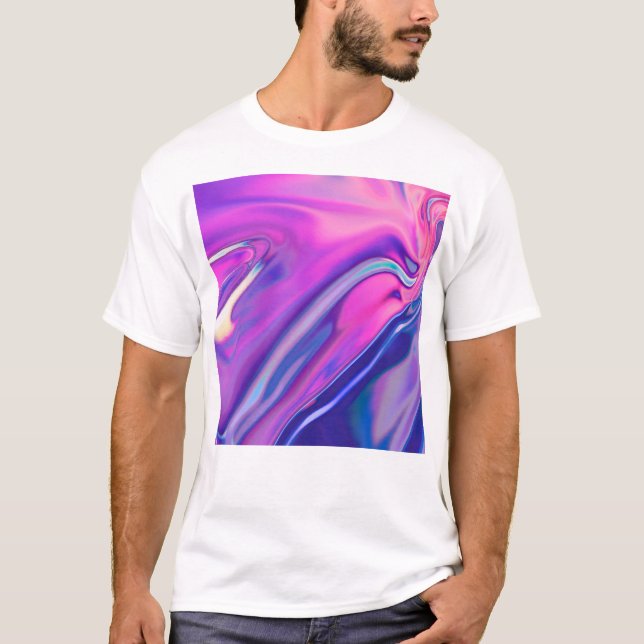 Purple iridescent foil T-Shirt (Front)