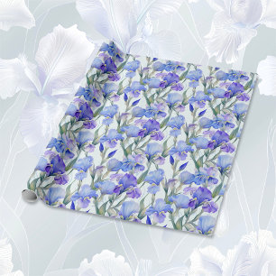 Purple Iris 25th Wedding Anniversary  Wrapping Paper