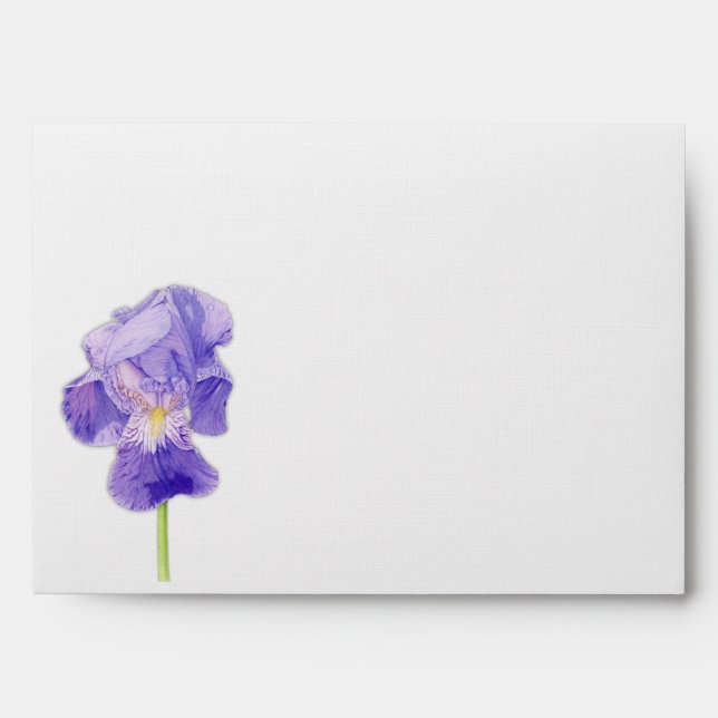 Purple Iris A7 Card Envelope (Front)