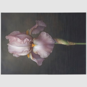 Purple Iris Botanical Painting Decoupage Tissue Paper