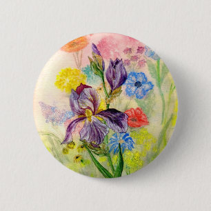 'Purple Iris' Button