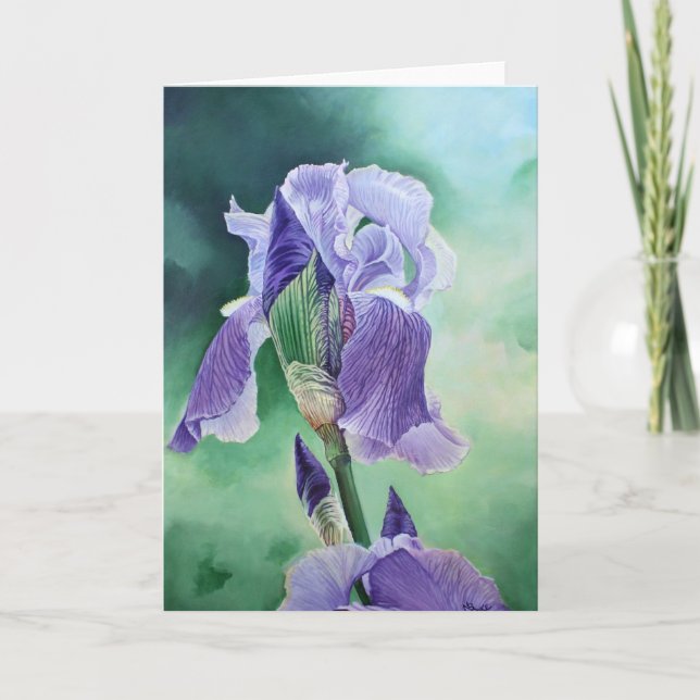 "Purple Iris" Card (Front)
