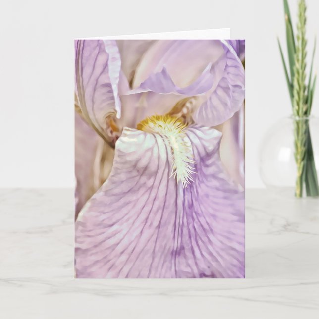 Purple Iris Close Up Scripture Card Psalm 16:6 (Front)