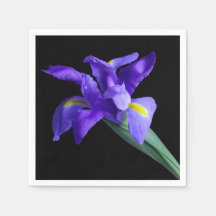 Purple Iris Cocktail Napkin