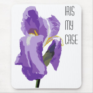 Purple Iris Computer Vector Picture Mouse Pad